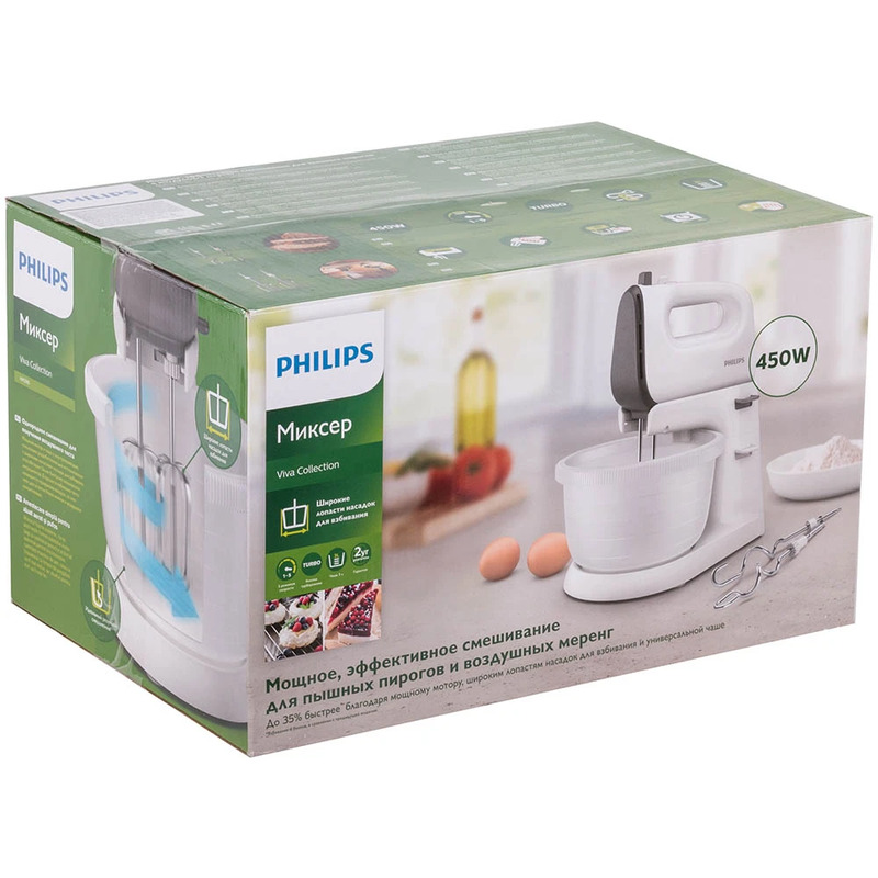 Миксер Philips HR3745/00 Europe - фото 8 Миксер Philips HR3745/00 Europe - фото 8