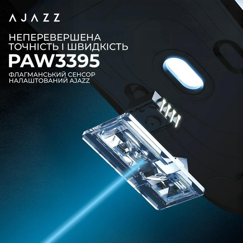 Мышка Ajazz AJ159PRO -3 Mod-White-3395-8K Charging Dock (AJ159-PRO-W) - фото 1 Мышка Ajazz AJ159PRO -3 Mod-White-3395-8K Charging Dock (AJ159-PRO-W) - фото 1