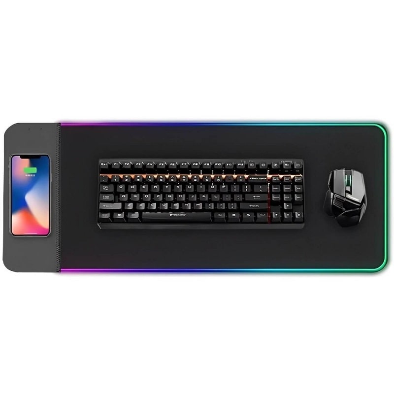 Ігрова поверхня (килимок) STAND JD-S8 з БЗП 15W LED+RGB (780*300*4mm) (Black)