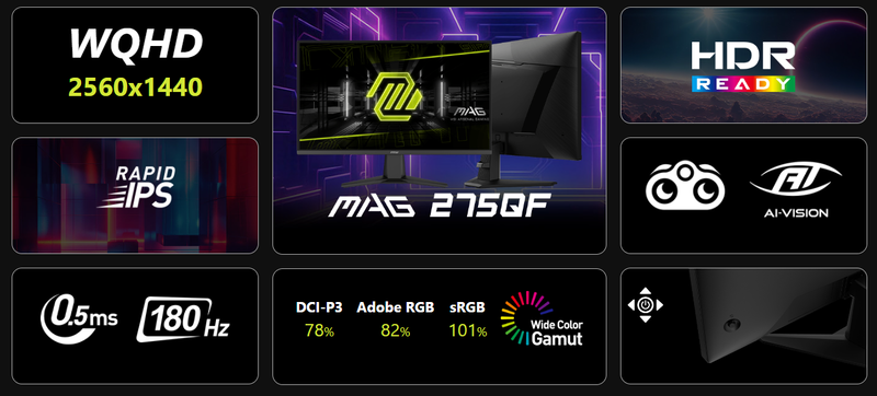 Монітор MSI MAG 275QF - фото 3