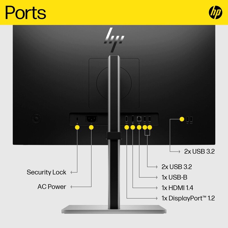 Монітор HP E24q G5 (6N4F1AA) - фото 3 Монітор HP E24q G5 (6N4F1AA) - фото 3