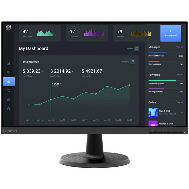 Монітор Lenovo 23.8" C24-40 (63DCKAT6UA)