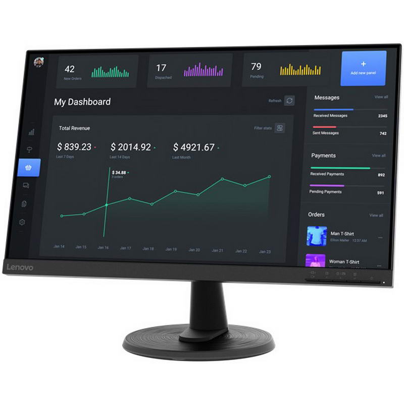 Монітор Lenovo 23.8" C24-40 (63DCKAT6UA) - фото 2 Монітор Lenovo 23.8" C24-40 (63DCKAT6UA) - фото 2
