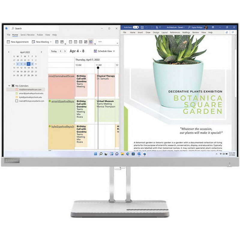 Монітор Lenovo 23.8" L24e-40 (67AAKAC3EU) Cloud Grey