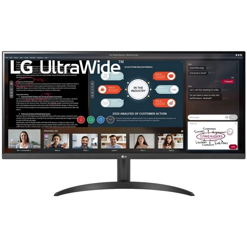 Монитор LG 34" UltraWide 34WP500-B Black