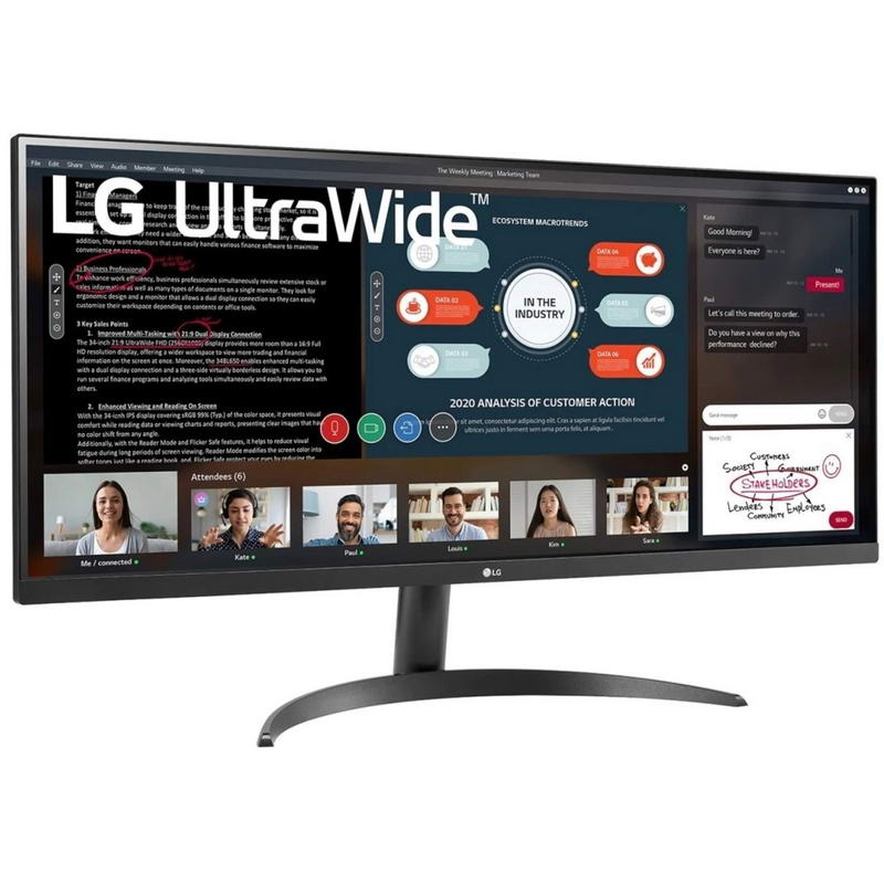 Монитор LG 34" UltraWide 34WP500-B Black - фото 1 Монитор LG 34" UltraWide 34WP500-B Black - фото 1