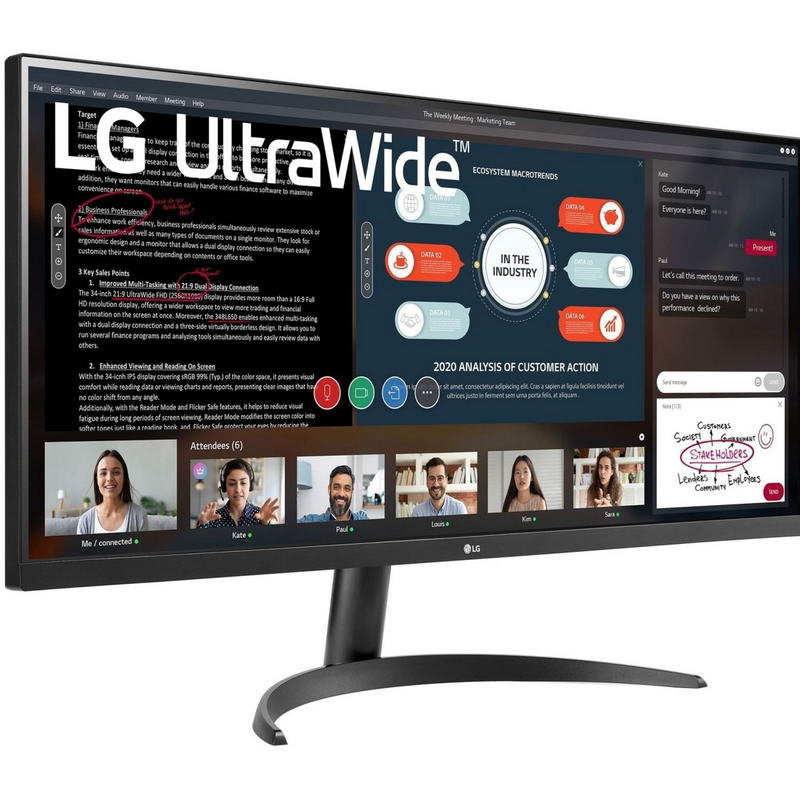 Монитор LG 34" UltraWide 34WP500-B Black - фото 2 Монитор LG 34" UltraWide 34WP500-B Black - фото 2