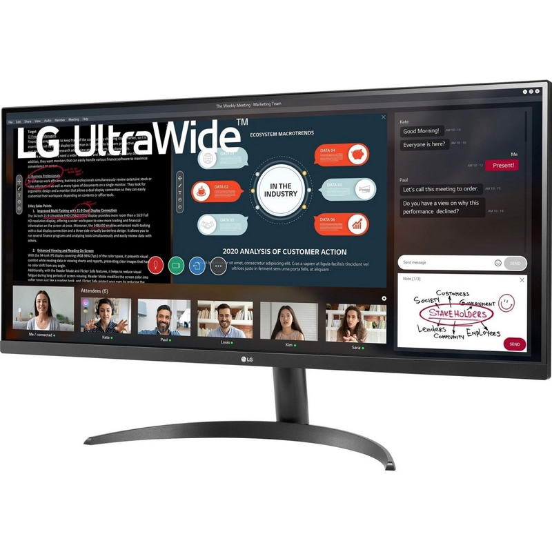 Монитор LG 34" UltraWide 34WP500-B Black - фото 3 Монитор LG 34" UltraWide 34WP500-B Black - фото 3