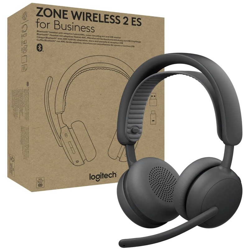 Наушники Logitech Zone Wireless 2 ES for Business Graphite TEAMS version with receiver (981-001493) - фото 4