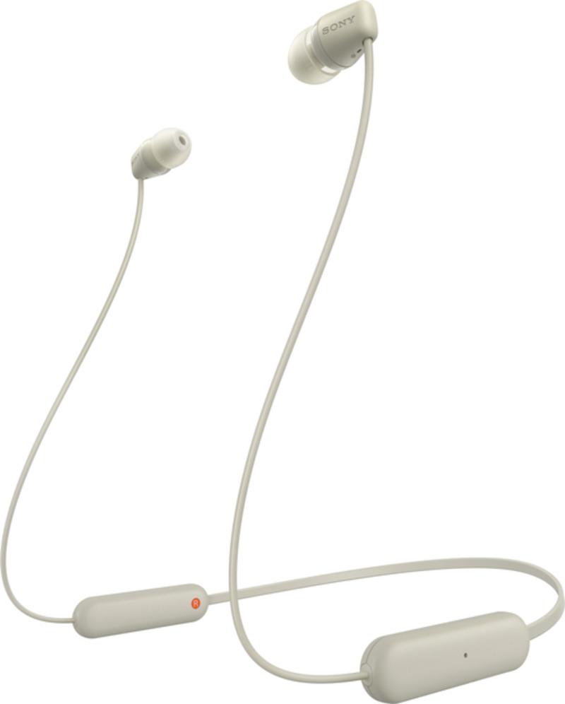 Навушники Sony WI-C100 Beige (WIC100C.CE7)