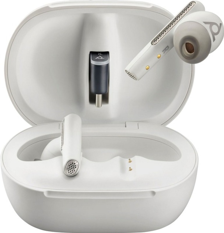 Наушники Poly TWS Voyager Free 60+ Earbuds + BT700C + TSCHC White (7Y8G6AA) - фото 1
