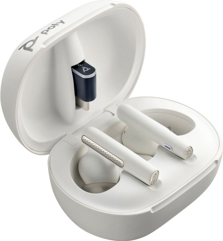 Наушники Poly TWS Voyager Free 60+ Earbuds + BT700C + TSCHC White (7Y8G6AA) - фото 2