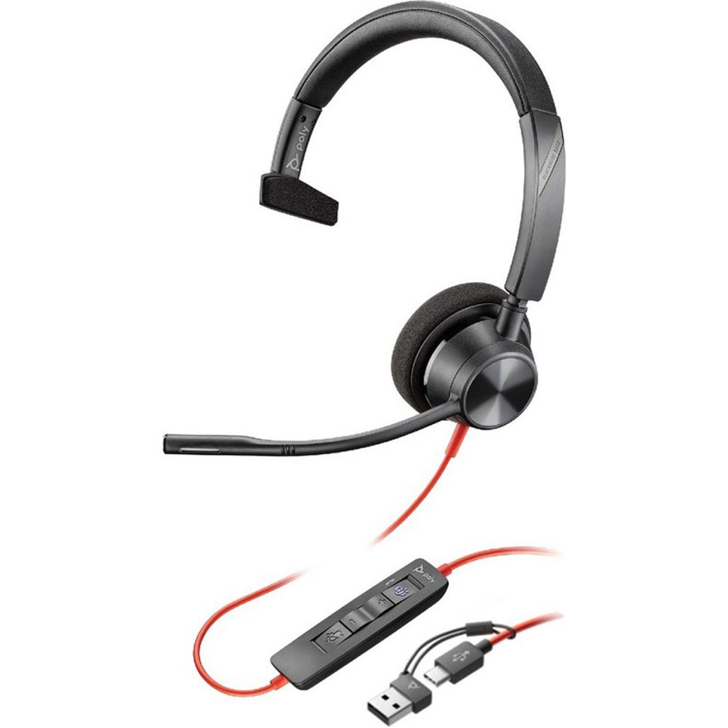 Навушники Poly Blackwire 3310-M Black (8X216AA)