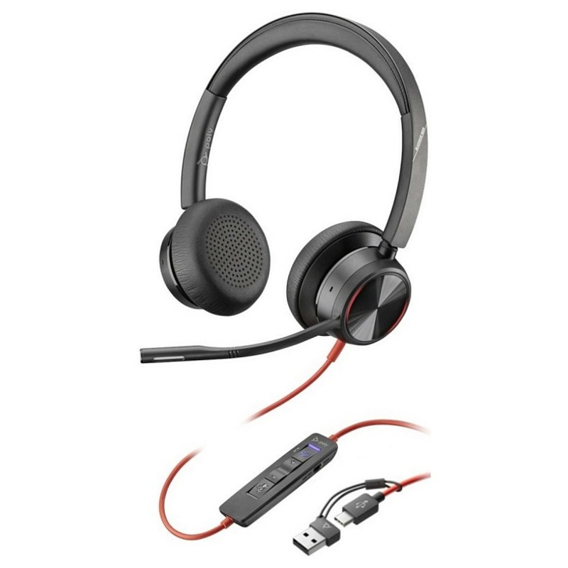 Навушники Poly Blackwire 8225-M Black (8X225AA)