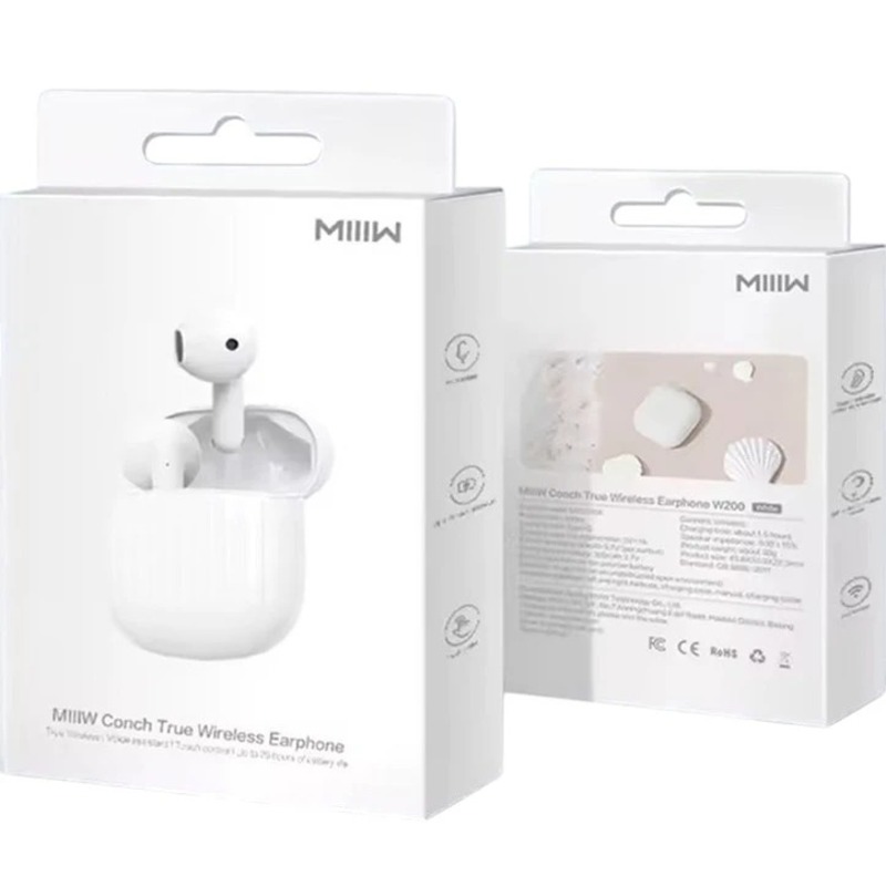 Навушники Xiaomi MiiiW Conch True Wireless Earphone W200 White (MWTW04) - фото 4 Навушники Xiaomi MiiiW Conch True Wireless Earphone W200 White (MWTW04) - фото 4