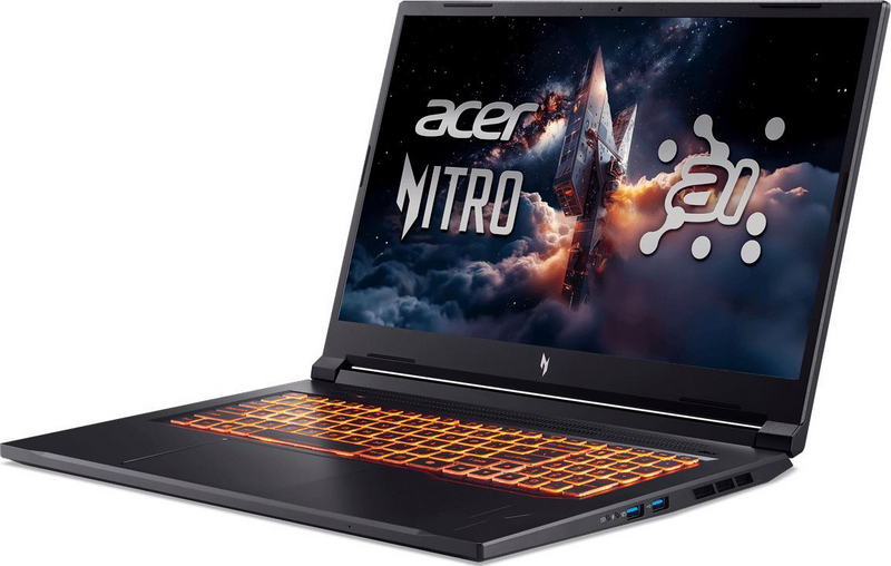 Ноутбук Acer Nitro V 17 AI ANV17-41-R0FJ (NH.U1VAA.001) Obsidian Black - фото 2 Ноутбук Acer Nitro V 17 AI ANV17-41-R0FJ (NH.U1VAA.001) Obsidian Black - фото 2