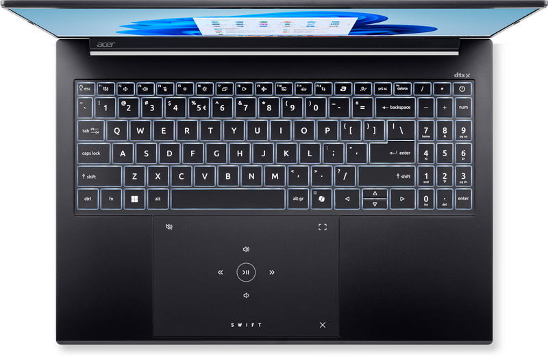 Ноутбук Acer Swift Go 16 AI SFG16-74-744Q (NX.JNMEU.003) Obsidian Black - фото 3 Ноутбук Acer Swift Go 16 AI SFG16-74-744Q (NX.JNMEU.003) Obsidian Black - фото 3