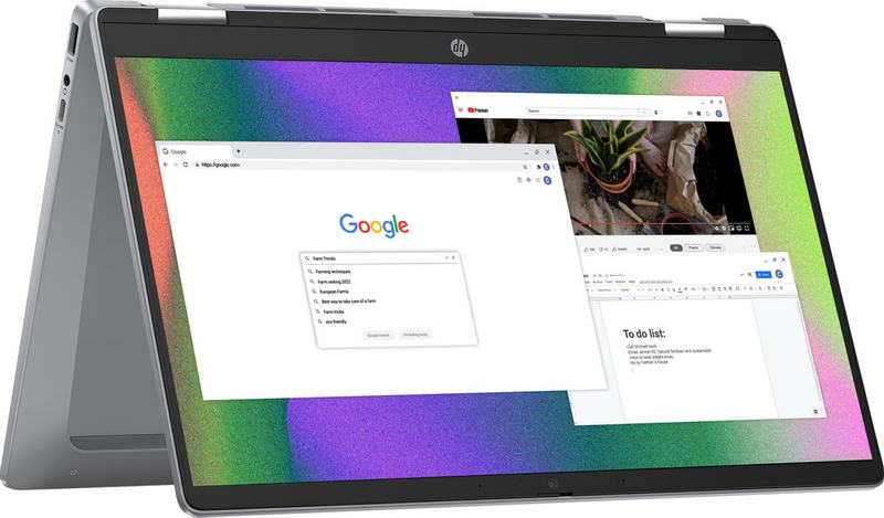 Ноутбук HP Chromebook Plus x360 14b-cd0010nr (9P989UA) Meteor Silver