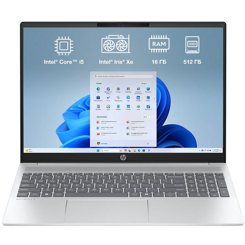 Ноутбук HP OmniBook 5 16‑ag1067st (B6NF4UA) Silver