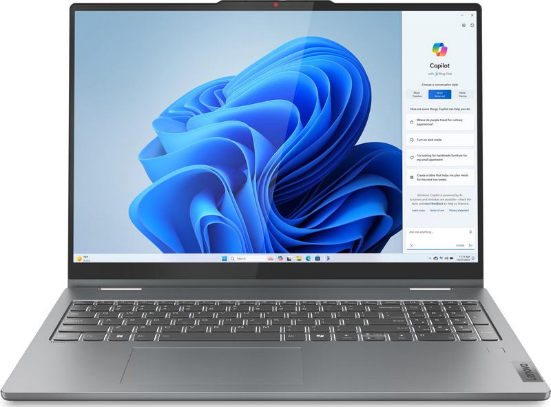 Ноутбук Lenovo IdeaPad 5 2-in-1 16IRU9 (83DU0007US) Luna Grey - фото 3 Ноутбук Lenovo IdeaPad 5 2-in-1 16IRU9 (83DU0007US) Luna Grey - фото 3