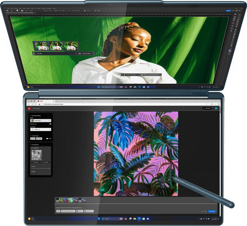 Ноутбук Lenovo Yoga Book 9 14IAH10 (83KJ001KPB) Tidal Teal - фото 7