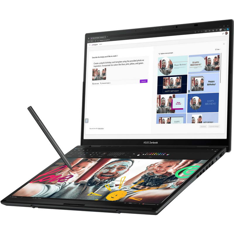 Ноутбук ASUS Zenbook Duo UX8406CA-PZ042X (90NB14X1-M001F0) Inkwell Gray - фото 4 Ноутбук ASUS Zenbook Duo UX8406CA-PZ042X (90NB14X1-M001F0) Inkwell Gray - фото 4