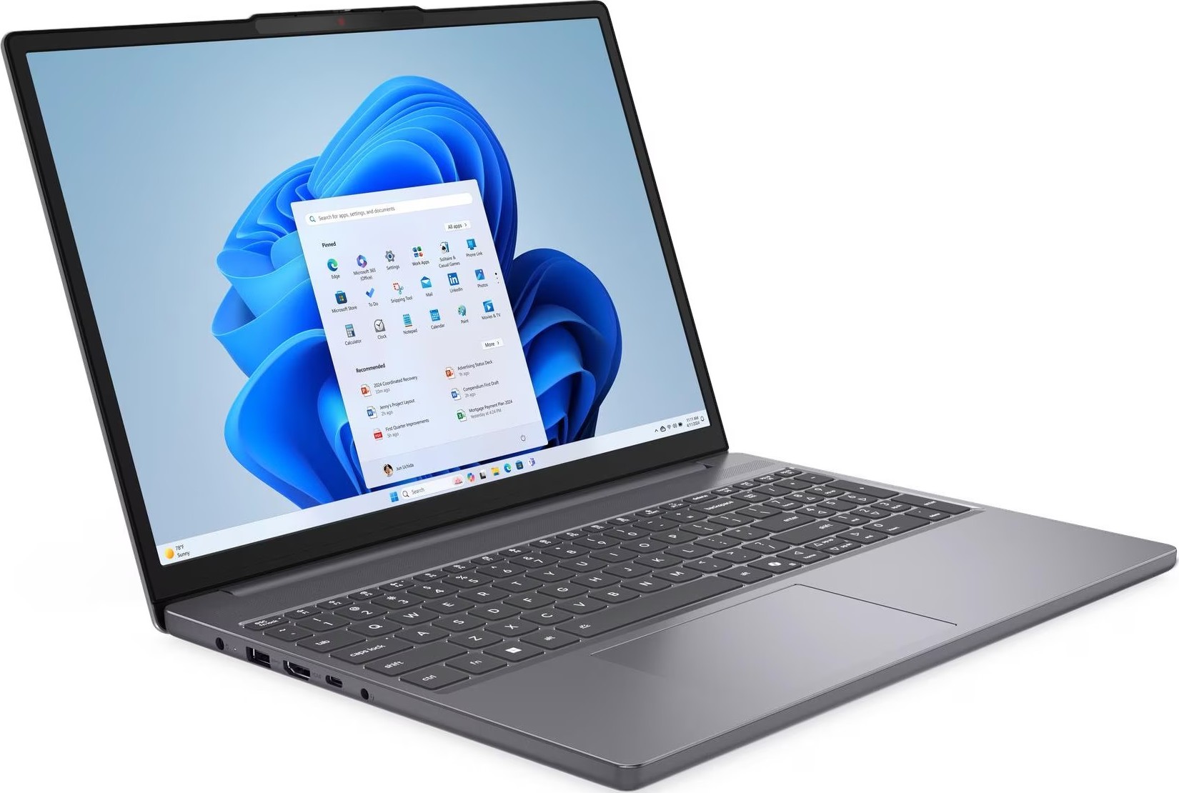 Ноутбук Lenovo IdeaPad Slim 3 15IRH10 (83K1010ERA) Luna Grey - фото 1