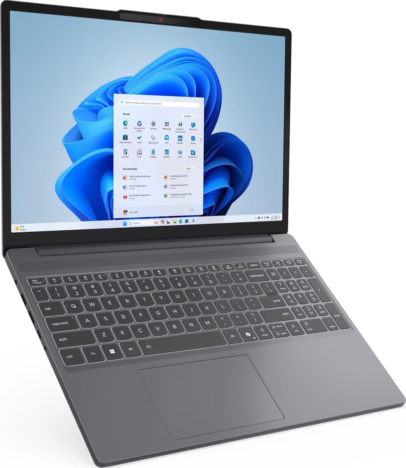 Ноутбук Lenovo IdeaPad Slim 3 15IRH10 (83K1010ERA) Luna Grey - фото 3