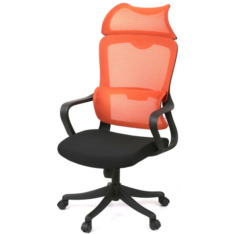 Кресло АКЛАС Дориан BL TILT Оранжевый K-09 Orange OS-3000 Black (144001)