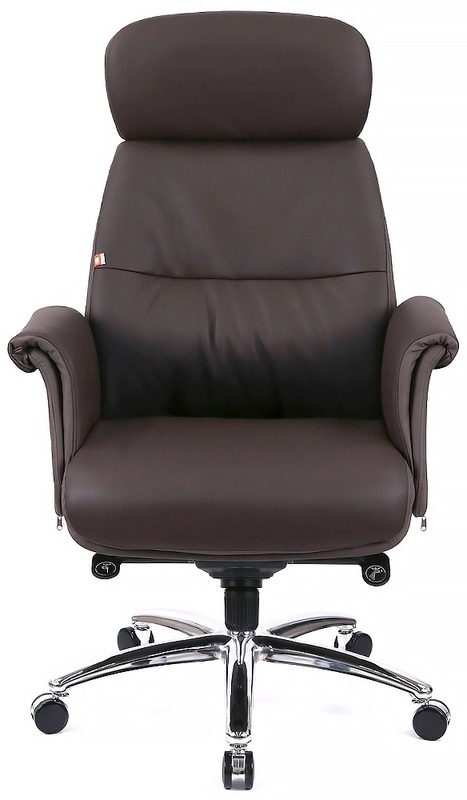 Офисное кресло АКЛАС Драгобрат AL MB (Кожа LC-K Dark brown/PU Dark brown) (00179839)
