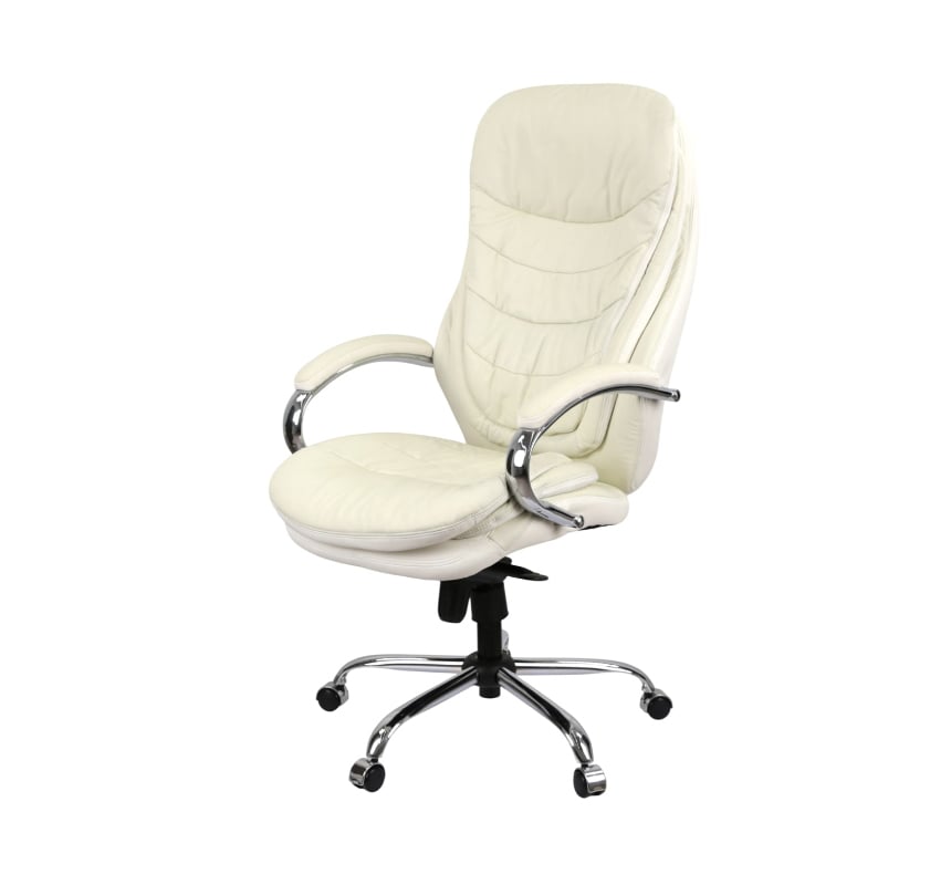 Кресло АКЛАС Валенсия Soft CH MB Белый Кожа Lux LC-W (10076462)