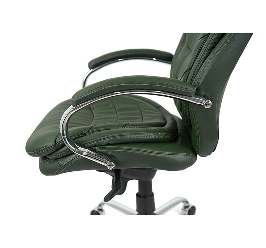 Кресло АКЛАС Валенсия Soft CH MB Зеленый Кожа Lux LC-green (86862) - фото 10