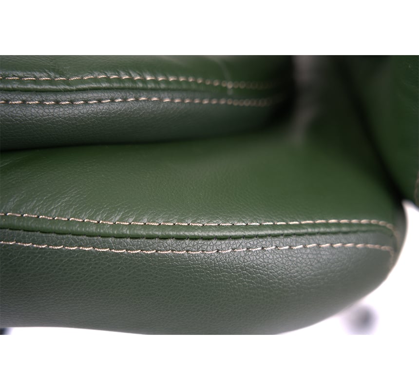 Кресло АКЛАС Валенсия Soft CH MB Зеленый Кожа Lux LC-green (86862) - фото 9