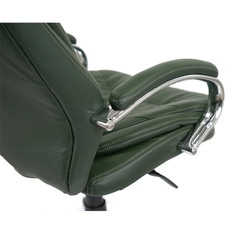 Кресло АКЛАС Валенсия Soft CH MB Зеленый Кожа Lux LC-green (86862) - фото 12