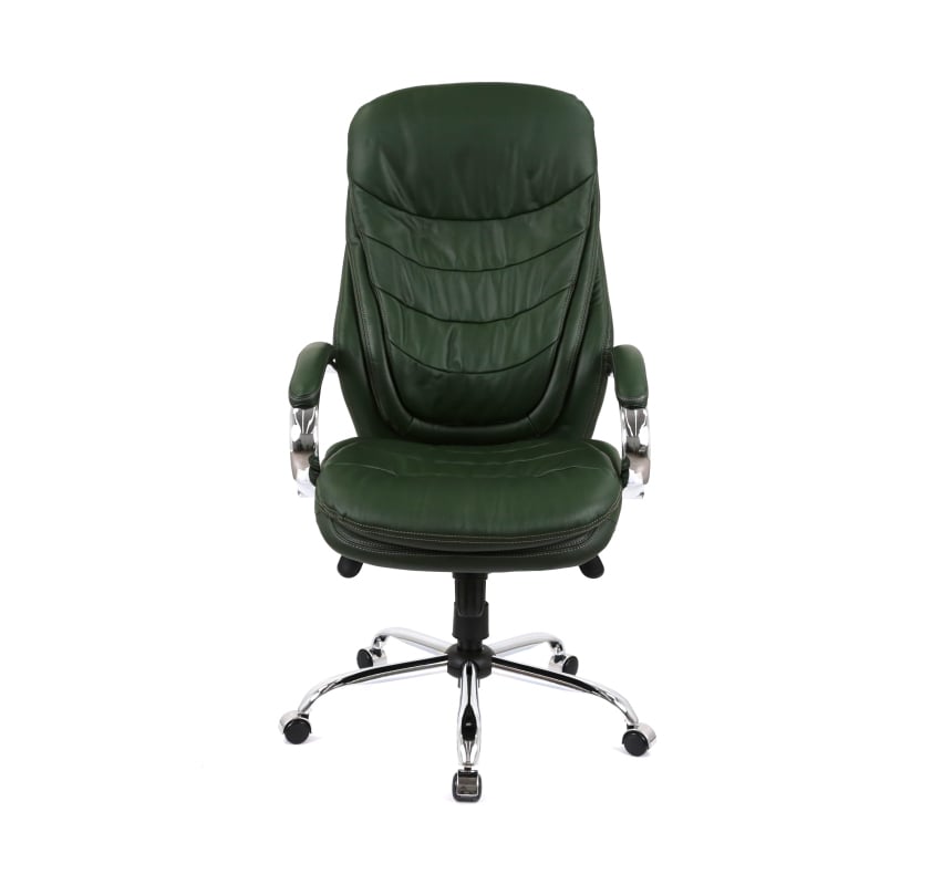 Кресло АКЛАС Валенсия Soft CH MB Зеленый Кожа Lux LC-green (86862) - фото 1