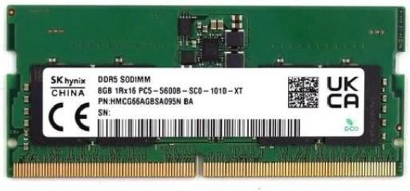 Оперативна пам'ять SK hynix 8 GB SO-DIMM DDR5 4800 MHz (HMCG66AEBSA095N)