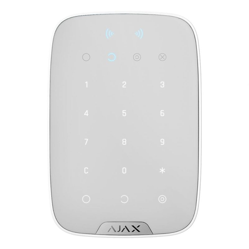 Бездротова сенсорна клавіатура Ajax KeyPad Plus white (26078.83.WH)