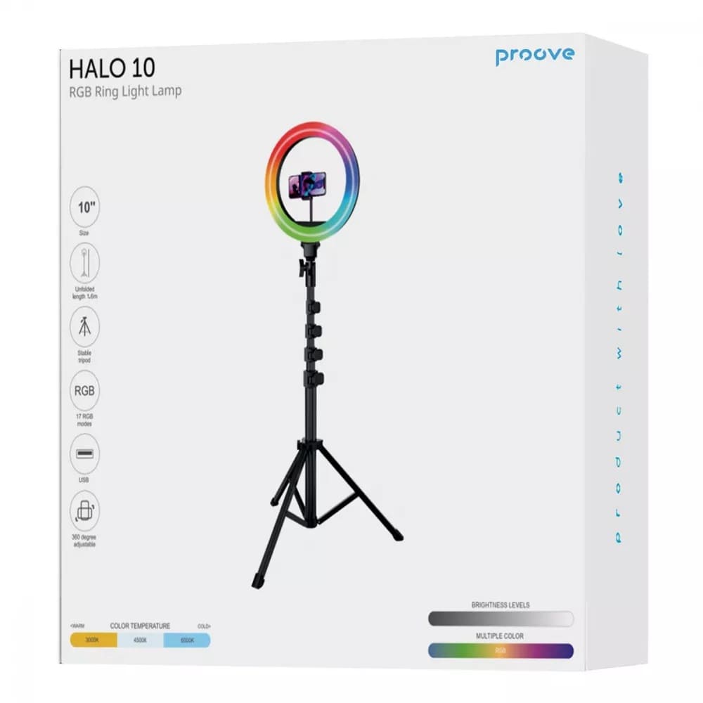 Кольцевая светодиодная RGB лампа Proove Halo (10inch) - фото 1