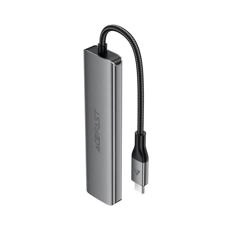 Хаб Acefast [J16] Docking Station 5in1 USB-C to USB-С+3xUSB3.0+HDTV (Grey)