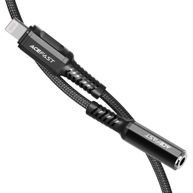 Кабель ACEFAST C1-05 Lightning to 3.5mm aluminum alloy headphones adapter cable Black (AFC1-05B) - фото 1 Кабель ACEFAST C1-05 Lightning to 3.5mm aluminum alloy headphones adapter cable Black (AFC1-05B) - фото 1