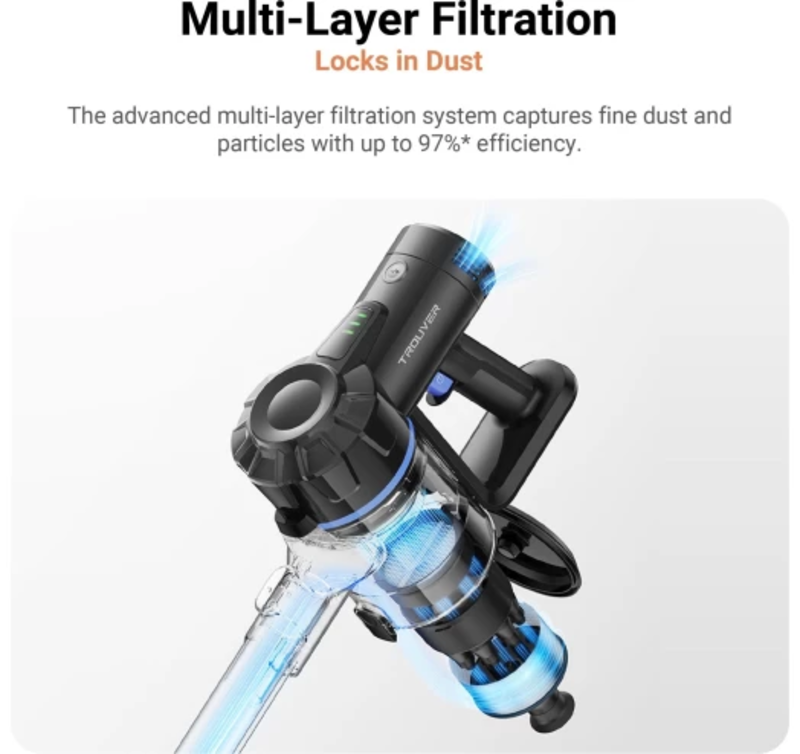 Вертикальный + ручной пылесос (2в1) Dreame Mova Cordless Vacuum Cleaner J10 - фото 3 Вертикальный + ручной пылесос (2в1) Dreame Mova Cordless Vacuum Cleaner J10 - фото 3