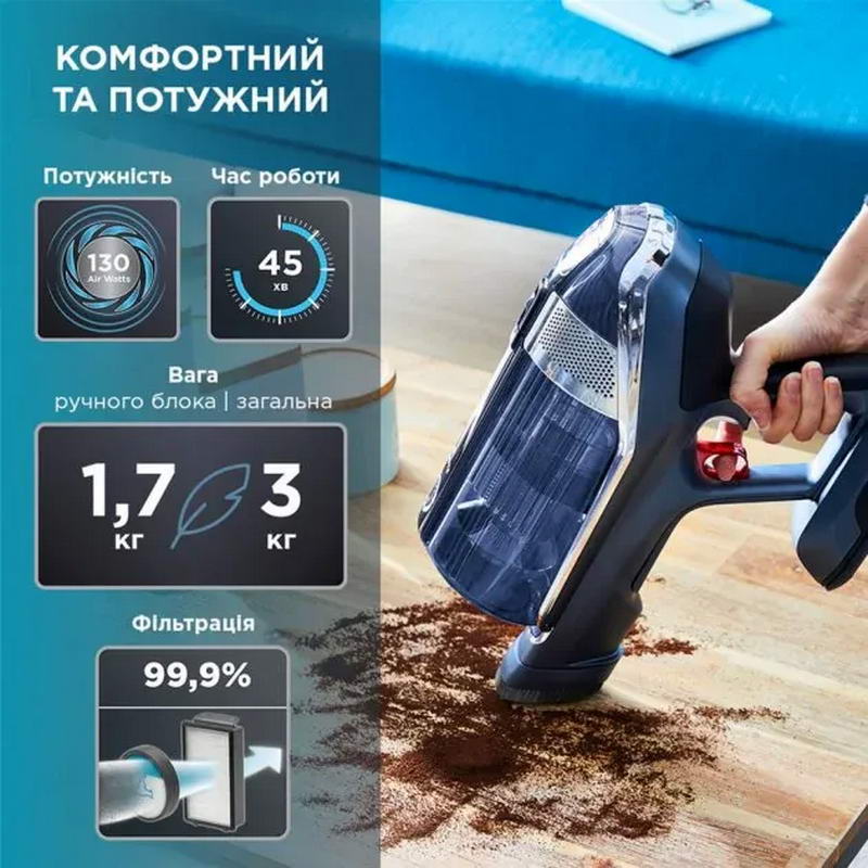 Пилосос акумуляторний Rowenta X-Force 11.60 Aqua RH9890WO Europe - фото 9 Пилосос акумуляторний Rowenta X-Force 11.60 Aqua RH9890WO Europe - фото 9
