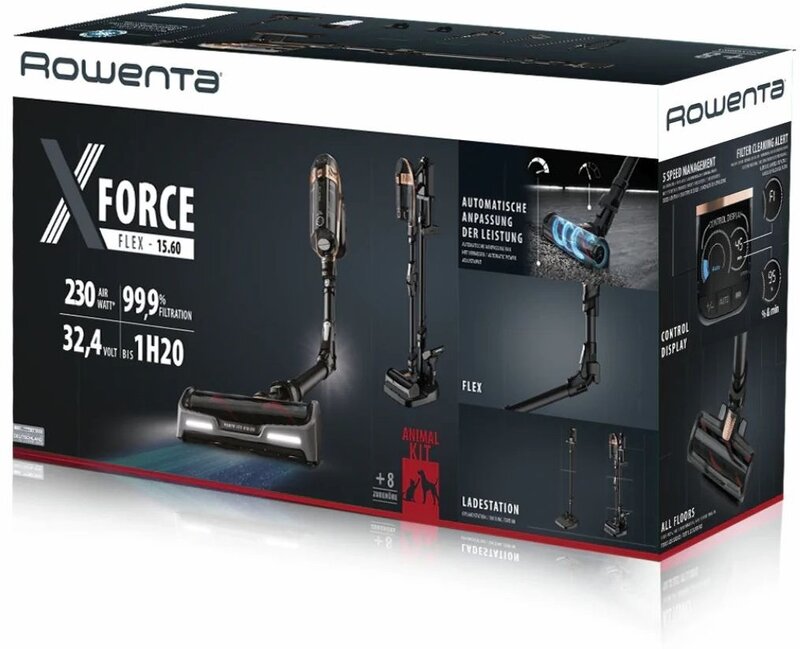 Пылесос Rowenta X-Force Flex 15.60 Animal RH99F1WO Europe - фото 5 Пылесос Rowenta X-Force Flex 15.60 Animal RH99F1WO Europe - фото 5