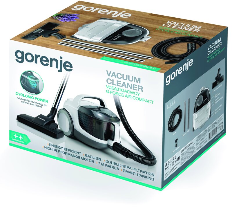 Пылесос безмешковый Gorenje VCEA01GACWCY - фото 3 Пылесос безмешковый Gorenje VCEA01GACWCY - фото 3