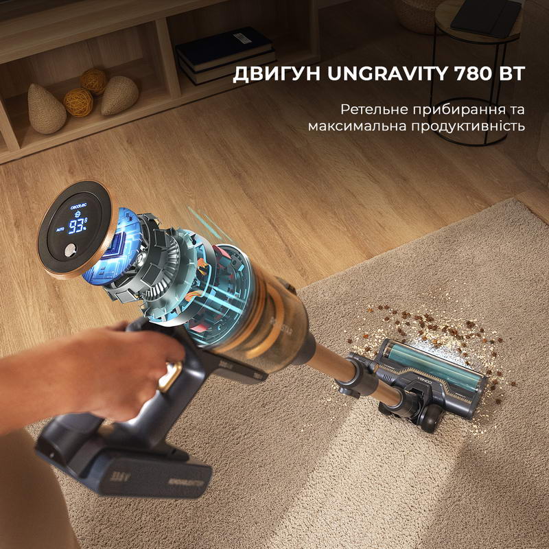 Вертикальний + ручний пилосос (2в1) CECOTEC Conga Rockstar 10500 Solar AquaPet Flex (A01_EU01_102551) - фото 3