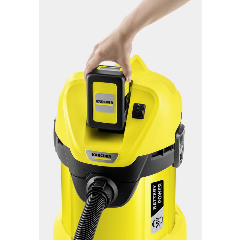 Пылесос Karcher WD 3 Battery Set (1.629-911.0) - фото 7 Пылесос Karcher WD 3 Battery Set (1.629-911.0) - фото 7
