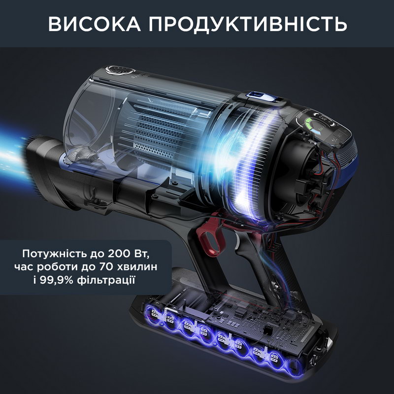 Вертикальный + ручной пылесос (2в1) Rowenta X-Force Flex 14.60 Aqua RH99C0WO Europe - фото 6