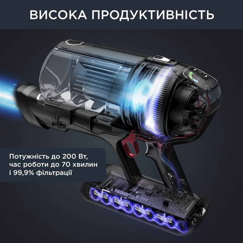 Вертикальный + ручной пылесос (2в1) Rowenta X-Force Flex 14.60 Auto Animal RH9958WA - фото 4 Вертикальный + ручной пылесос (2в1) Rowenta X-Force Flex 14.60 Auto Animal RH9958WA - фото 4