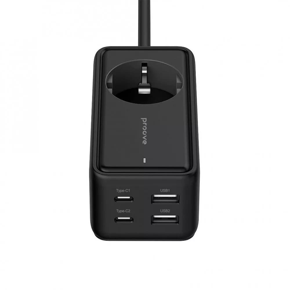 Сетевой фильтр Proove Power Strip Homester PD-03 1AC 65W (2 Type-C + 2USB) (black) (PSP165220001) - фото 1 Сетевой фильтр Proove Power Strip Homester PD-03 1AC 65W (2 Type-C + 2USB) (black) (PSP165220001) - фото 1