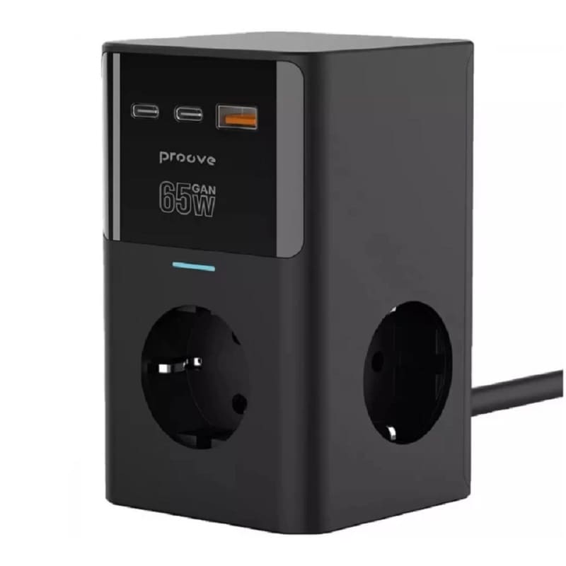 Сетевой фильтр Proove Power Cube 65W (3xAC + 2xType-C + 1xUSB) 1.5m (black) (PSPC36801201)